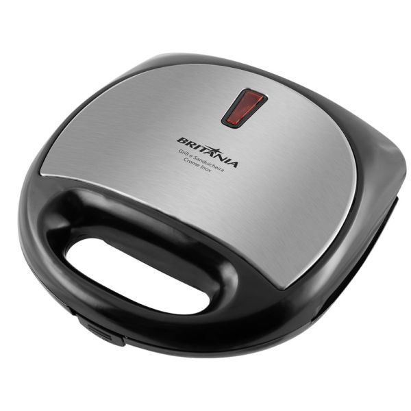 SANDWICHERA BRITANIA GRILL CROME INOX. NEGRO